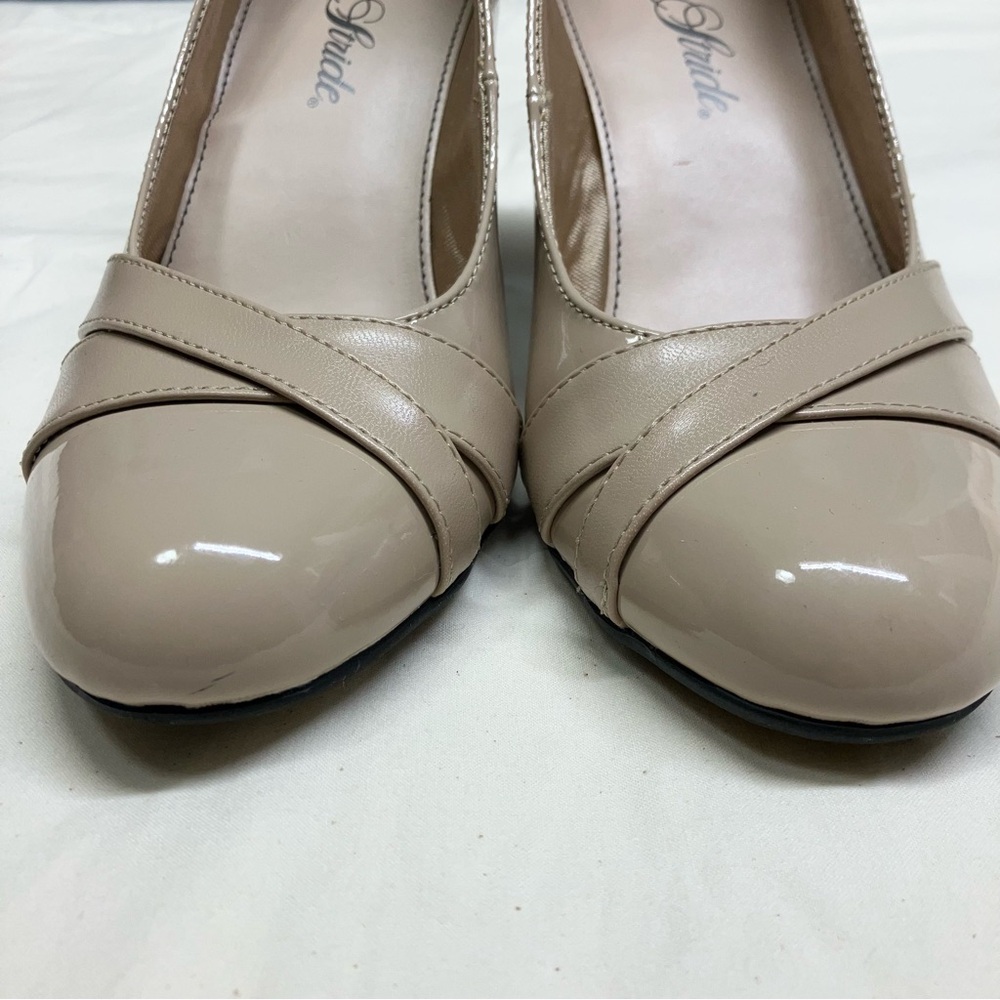 Life Stride Adara Simply Comfort Beige Pump chunky Heel - 7.5M - Picture 4 of 7